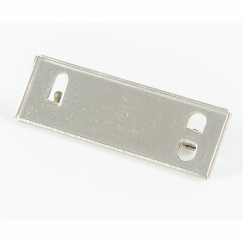 Standard Badge Blank rect. 44.4x13.5mm silver